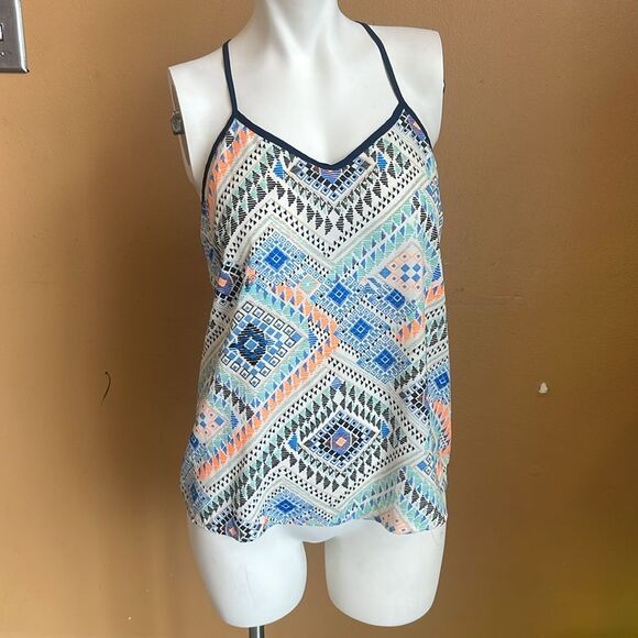 Skies are Blue Anthropologie Multicolored Racer Back Tank Top women’s Size Small - Picture 10 of 10